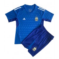 Fotballdrakt Barn Argentina Keeper Bortedraktsett VM 2022 Kortermet (+ Korte bukser)